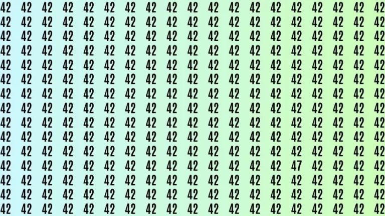 Optical Illusion Eye Test: If you have Eagle Eyes Find the Number 47 in 18 Secs