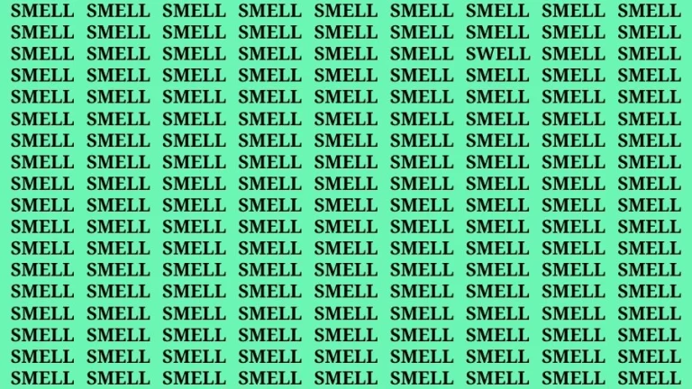 Optical Illusion Brain Challenge: If you have Sharp Eyes Find the Word Swell in 16 Secs