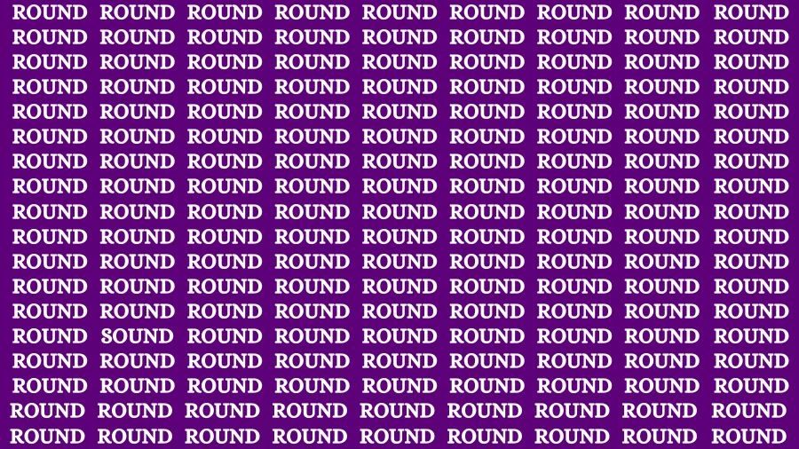 Optical Illusion Visual Test: If you have 50/50 Vision Find the Word Sound in 18 Secs