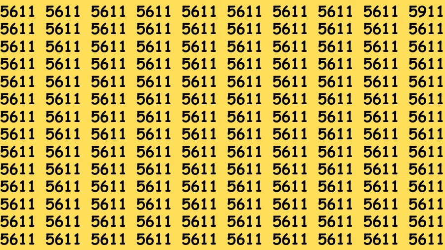 Brain Test: If you have Hawk Eyes Find the Number 5911 in 15 Secs