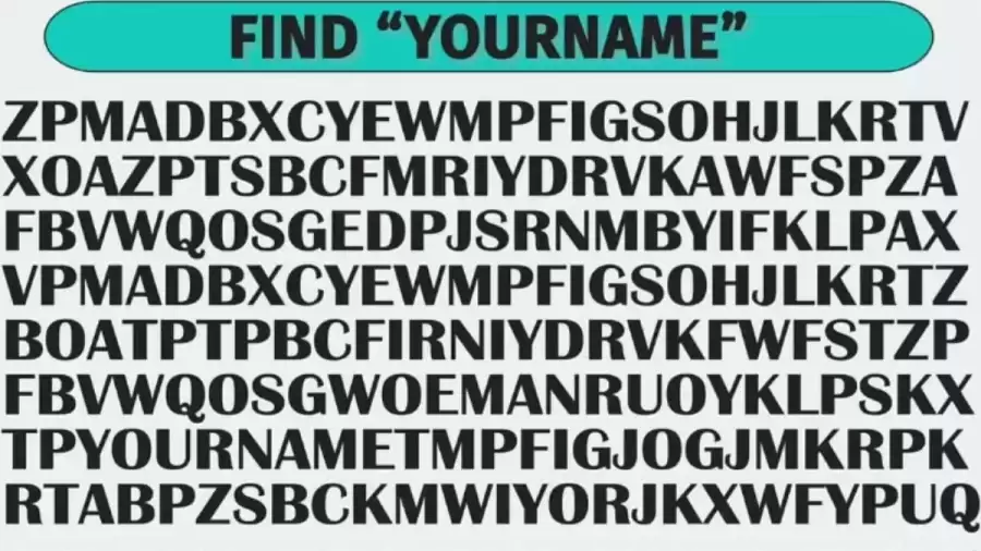 Can you find YOURNAME In This Scrambled Text In 10 Secs?