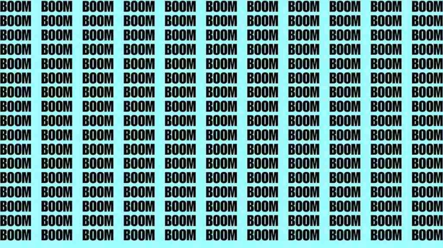 If you have Hawk Eyes Find the Word Room Among Boom in 13 Secs | Observation Visual Test