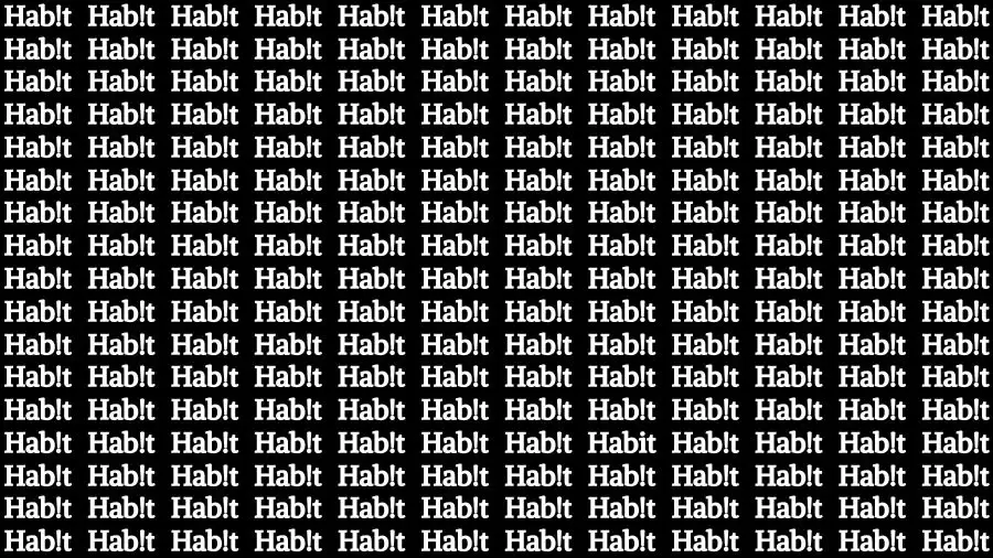 Observation Brain Challenge: If you have Hawk Eyes Find the word Habit in 17 Secs