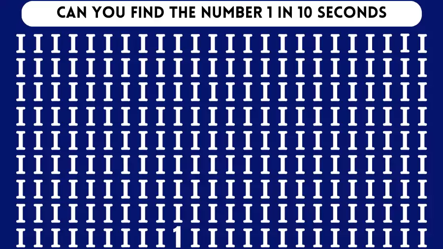 Observation Find it Out: Only People With Eagle Eyes Can Find the number 1 in 10 Secs