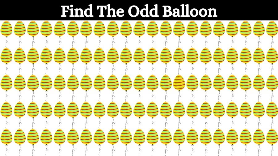 Optical Illusion Brain Challenge: Can you find the Odd Balloon in 12 Seconds?