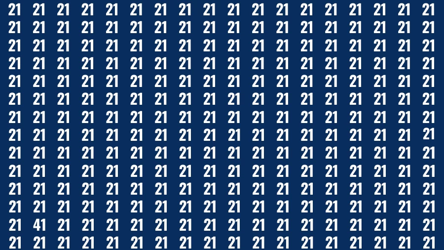 Observation Find it Out: If you have Sharp Eyes Find the number 41 in 20 Secs