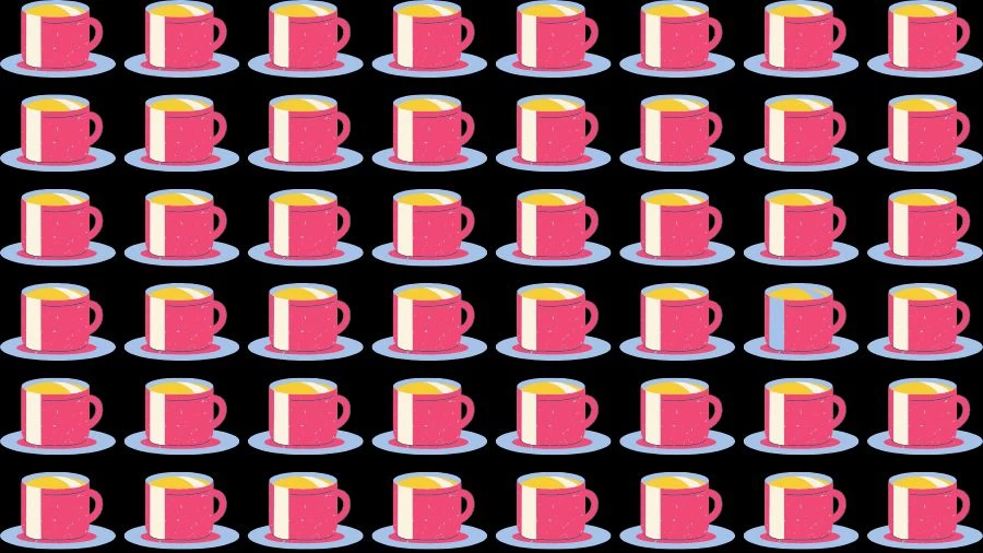 Optical Illusion Brain Challenge: If you have Eagle Eyes find the Odd Cup in 15 Seconds