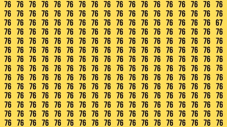 Visual Test: If you have 50/50 Vision Find the Number 67 in 12 Secs