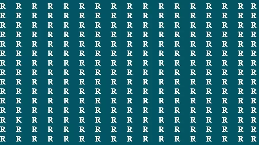 Observation Find it Out: If you have Eagle Eyes Find K among R in 12 Secs