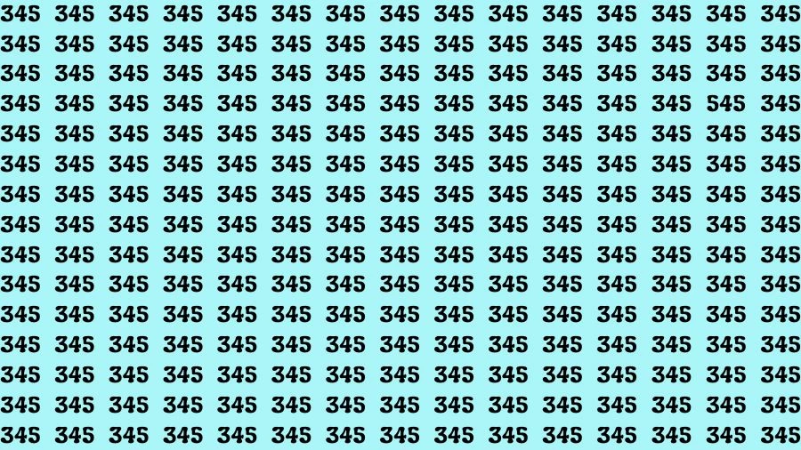 Observation Brain Challenge: If you have Hawk Eyes Find the Number 545 among 345 in 15 Secs