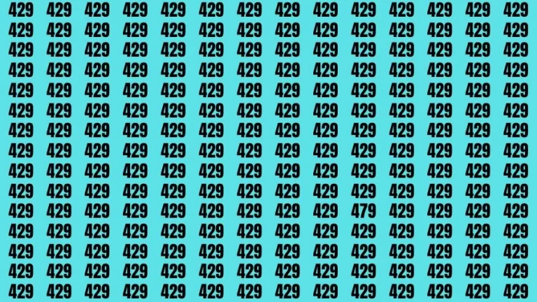 Optical Illusion Brain Test: If you have Eagle Eyes Find the number 479 in 15 Secs