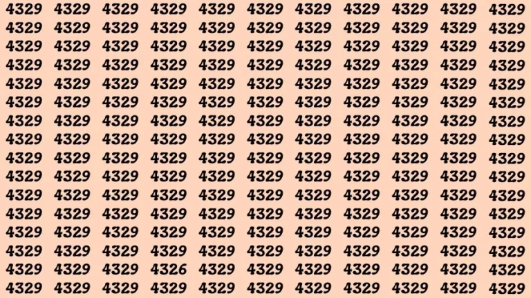 Optical Illusion Brain Challenge: If you have 50/50 Vision Find the number 4326 in 18 Secs