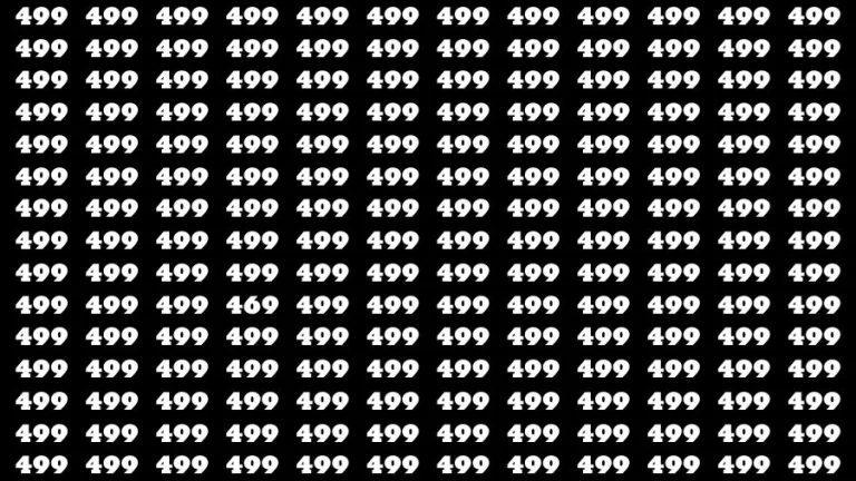 Optical Illusion Eye Test: If you have Eagle Eyes Find the number 469 in 18 Secs