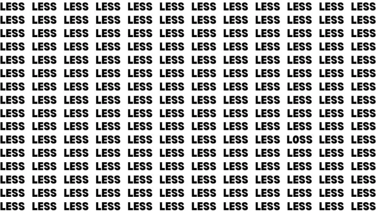 Optical Illusion Visual Test: If you have Eagle Eyes Find the Word Loss in 14 Secs