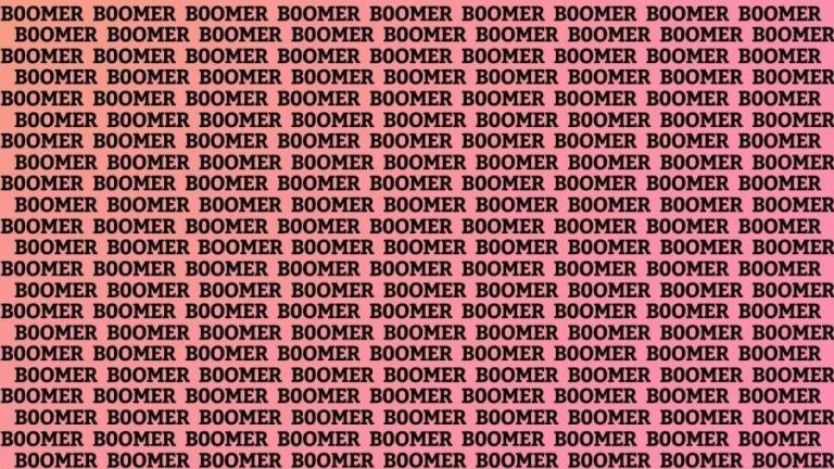 Observation Find it Out: If you have Eagle Eyes Find the Word Boomer in 18 Secs