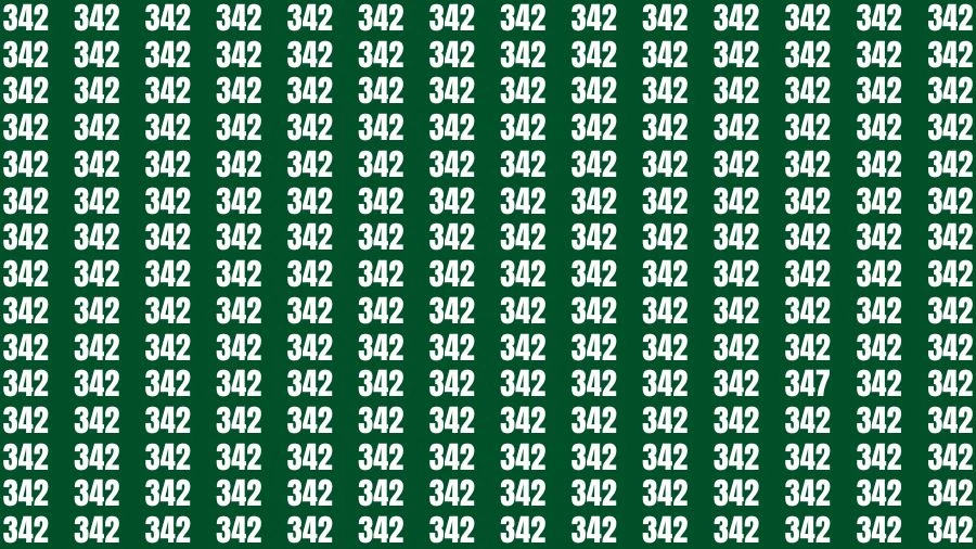 Optical Illusion Visual Test: If you have Sharp Eyes Find the Number 347 in 20 Secs