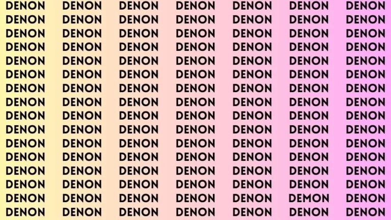 Observation Brain Challenge: If you have Eagle Eyes Find the word Demon in 15 Secs