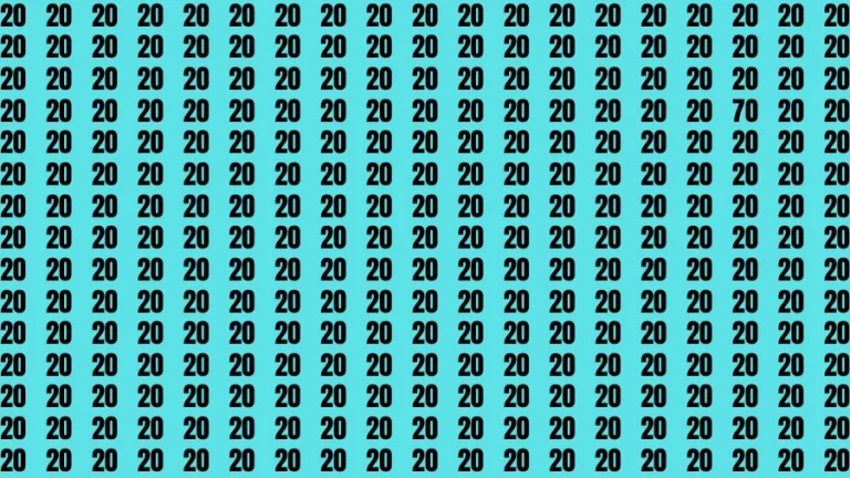 Optical Illusion Brain Challenge: If you have Hawk Eyes Find the Number 70 in 15 Secs