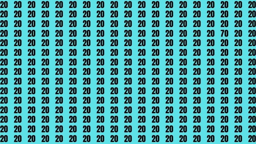 Optical Illusion Brain Challenge: If you have Hawk Eyes Find the Number 70 in 15 Secs