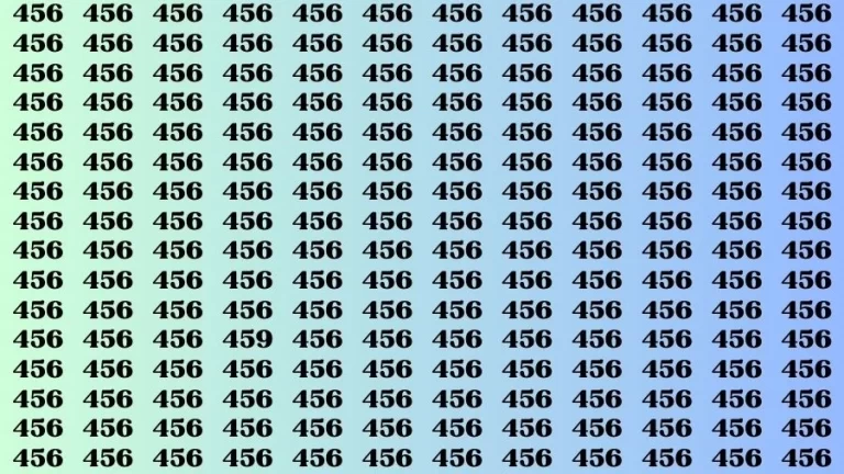 Optical Illusion Eye Test: If you have Sharp Eyes Find the Number 459 in 15 Secs