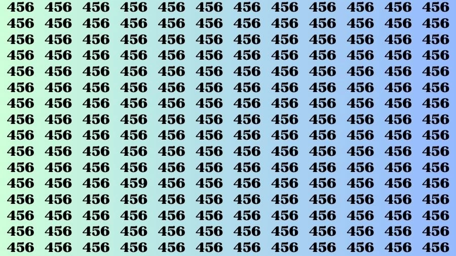 Optical Illusion Eye Test: If you have Sharp Eyes Find the Number 459 in 15 Secs