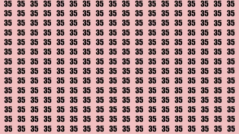 Observation Brain Challenge: If you have Eagle Eyes Find the number 33 among 35 in 12 Secs