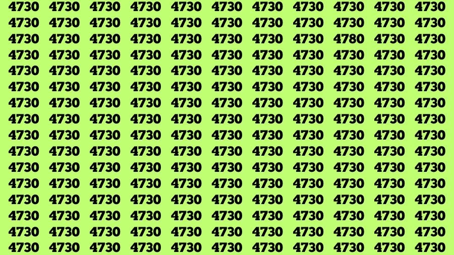 Optical Illusion Brain Test: If you have Eagle Eyes Find the number 4780 in 15 Secs