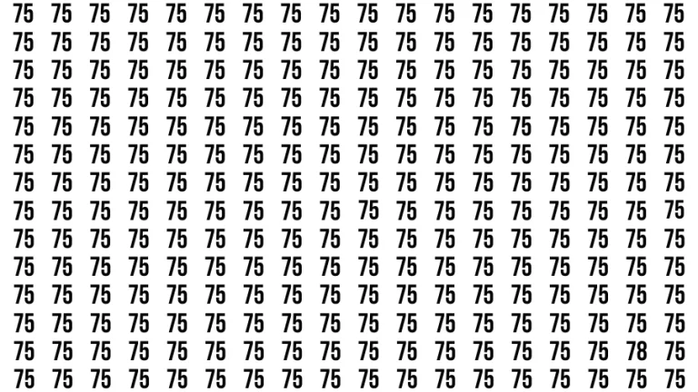 Observation Find it Out: If you have Sharp Eyes Find the number 78 in 20 Secs