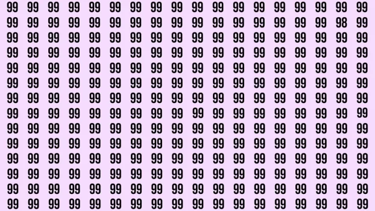 Brain Test: If you have Eagle Eyes Find the Number 98 in 15 Secs