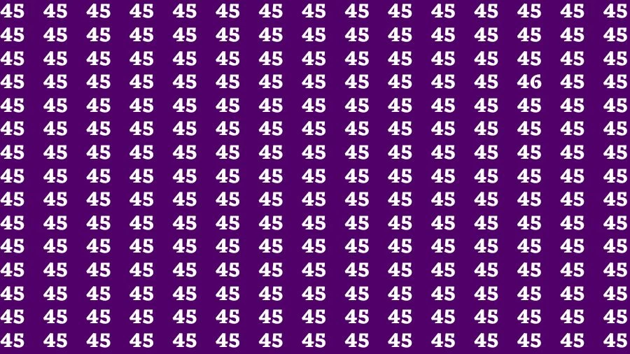 Optical Illusion Brain Test: If you have Sharp Eyes Find the Number 46 in 20 Secs