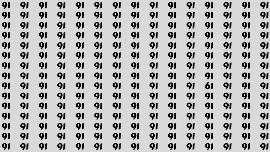 Optical Illusion Brain Test: If you have Eagle Eyes Find the Number 61 among 91 in 15 Secs