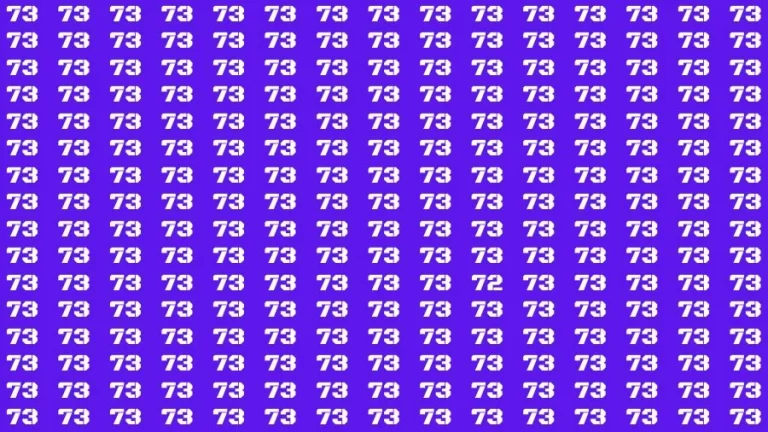 Optical Illusion Brain Challenge: If you have Hawk Eyes Find the Number 72 among 73 in 15 Secs