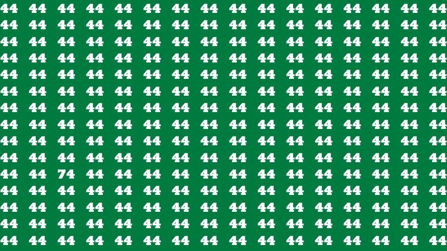 Brain Test: If you have Eagle Eyes Find the Number 74 among 44 in 15 Secs