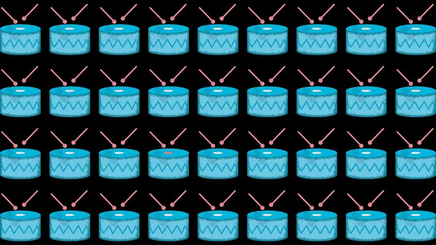 Optical Illusion Brain Test: If you have Eagle Eyes find the Odd Drums in 15 Seconds