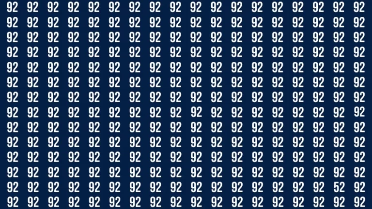 Test Visual Acuity: If you have Hawk Eyes Find the Number 52 in 15 Secs