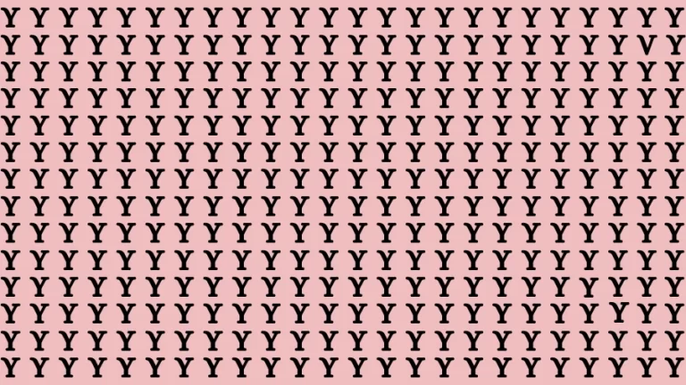 Observation Visual Test: If you have 50/50 Vision Find the Letter V in 15 Secs