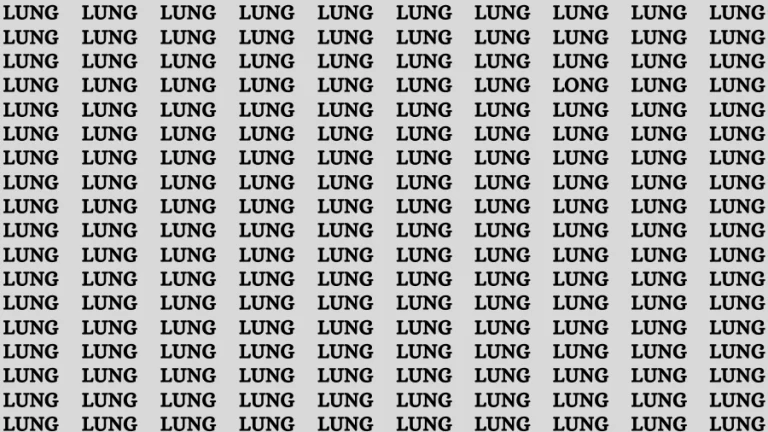 Test Visual Acuity: If you have Hawk Eyes Find the Word Long in 15 Secs