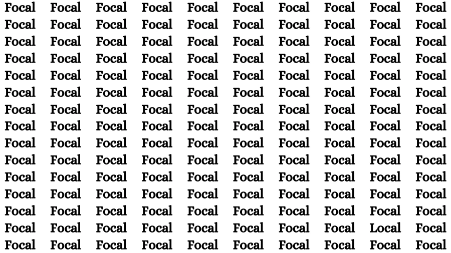 Observation Find it Out: If you have Eagle Eyes Find the Word Local in 12 Secs