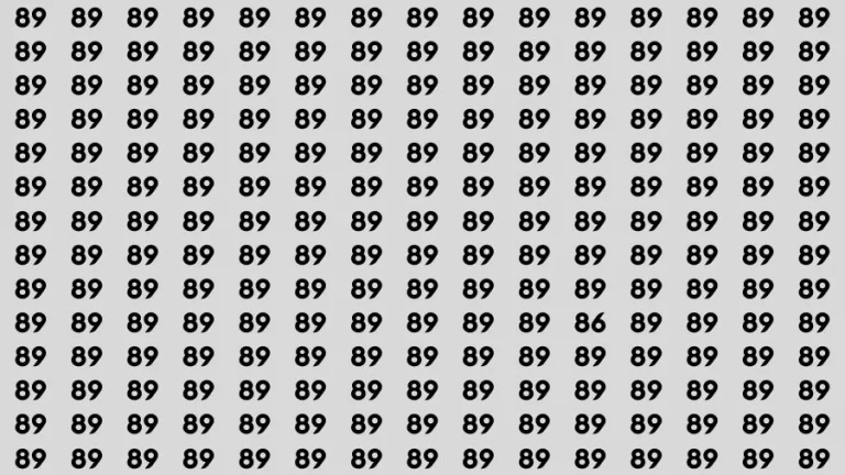 Optical Illusion Brain Test: If you have Sharp Eyes Find the number 86 in 20 Secs