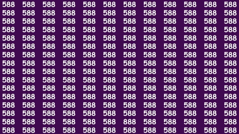 Observation Find it Out: If you have Eagle Eyes Find the number 888 in 10 Secs