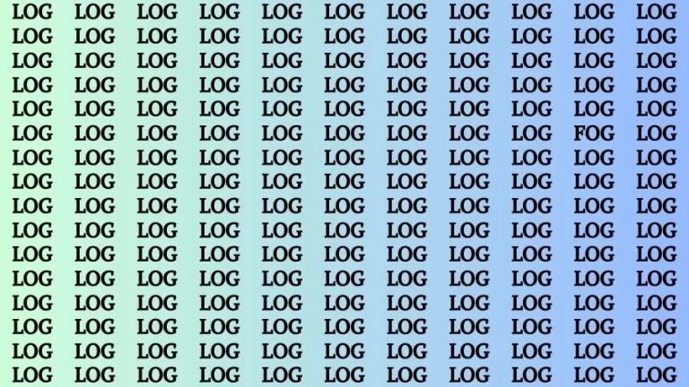 Observation Skill Test: If you have 50/50 Vision Find the Word Fog in 12 Secs