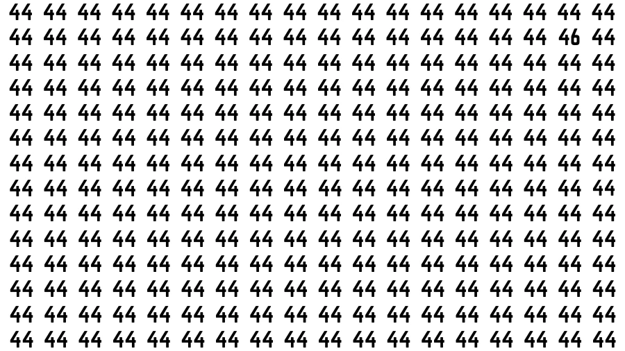 Observation Brain Challenge: If you have Eagle Eyes Find the number 46 among 44 in 12 Secs