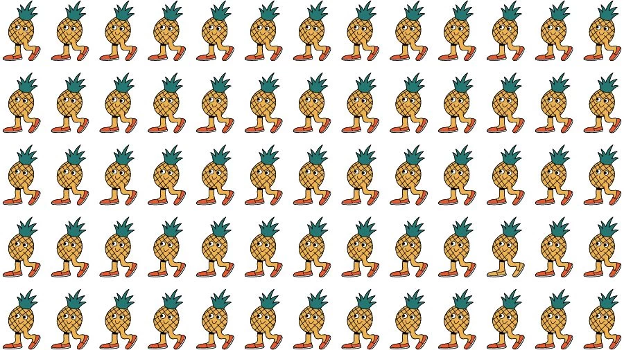 Optical Illusion Challenge: If you have Eagle Eyes find the Odd Pineapple in 15 Seconds