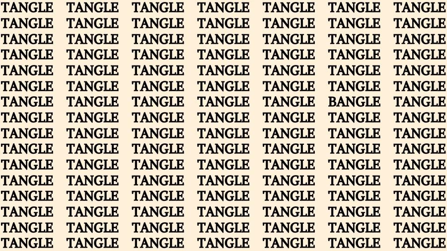 Observation Find it Out: If you have Eagle Eyes Find the word Bangle In 18 Secs