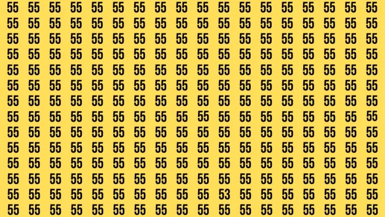 Test Visual Acuity: If you have Eagle Eyes Find the number 53 among 55 in 12 Secs