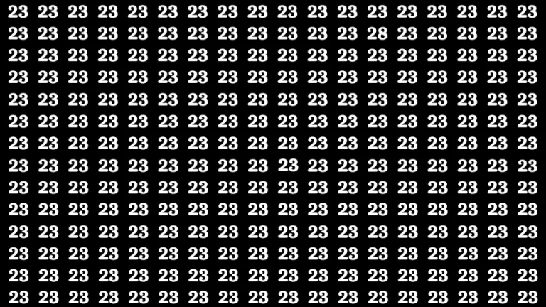 Observation Find it Out: If you have Sharp Eyes Find the number 28 among 23 in 12 Secs