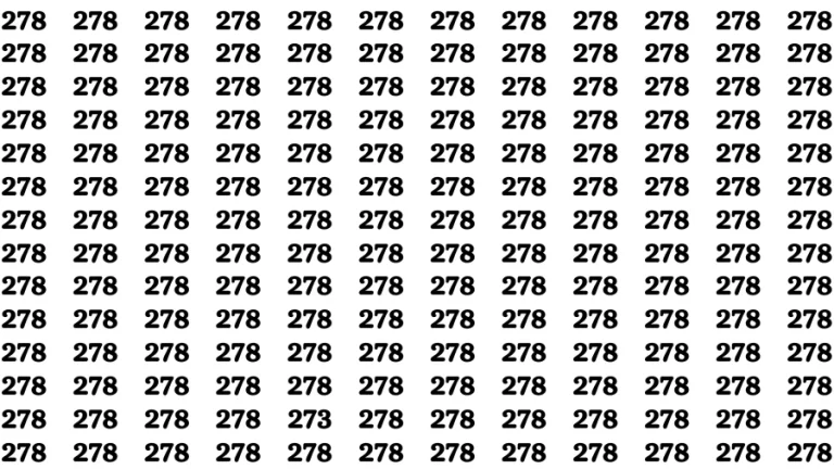 Observation Find it Out: If you have Sharp Eyes Find the number 273 in 20 Secs