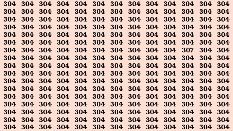 Optical Illusion Brain Test: If you have Sharp Eyes Find the Number 307 in 20 Secs