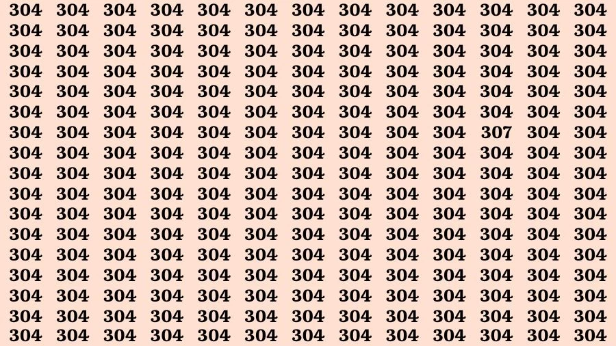 Optical Illusion Brain Test: If you have Sharp Eyes Find the Number 307 in 20 Secs