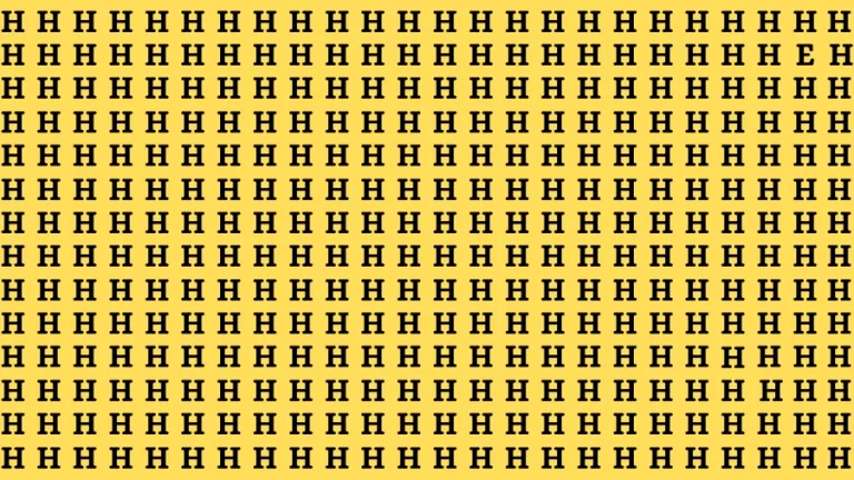 Test Visual Acuity: If you have Hawk Eyes Find the Letter E among H in 15 Secs